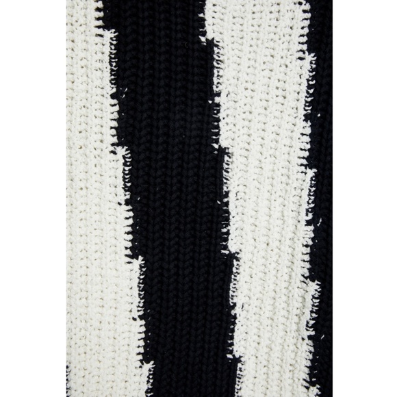 NWT $298 Joie [ Small ] Chadsey Cotton Blend Sweater in Caviar‎ Porcelain - Picture 5 of 15